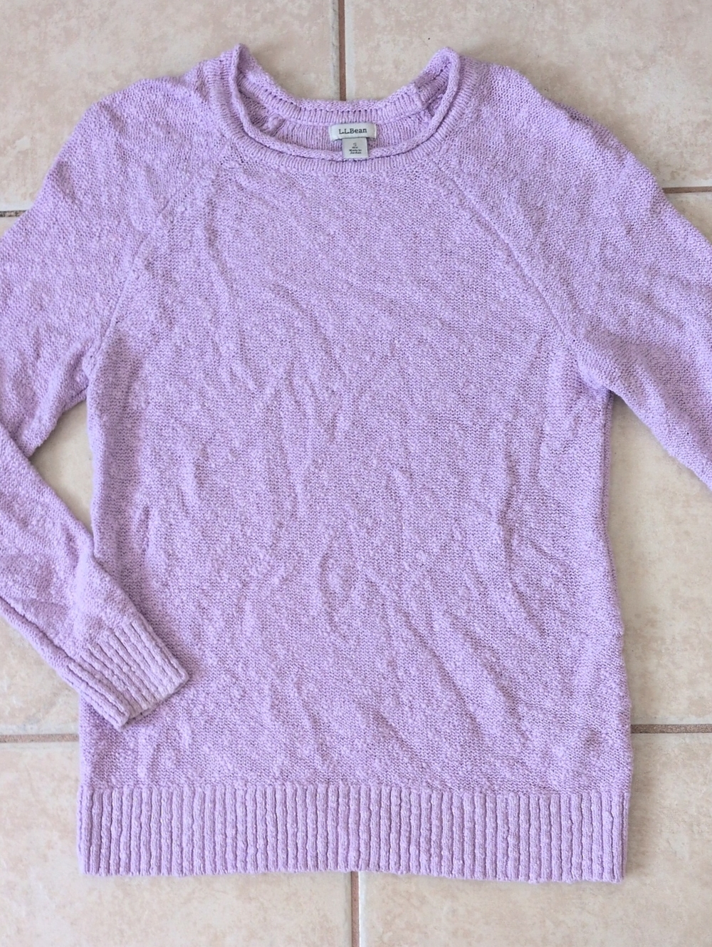 L L Bean Purple Sweater Size Small